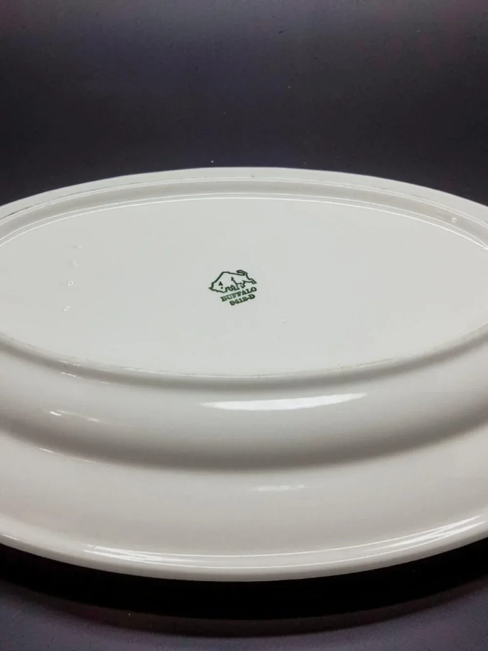 vintage 1980s onieda buffalo china cream white stoneware serving platter